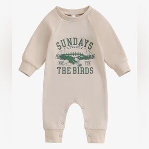 Honganda Newborn Football Jumpsuit Sundays are for The Birds Onesie  3-6 months